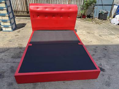 Katil Queen Bed Frame Divan Leather