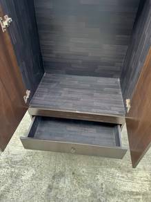 6ft Solid 2 Door Wardrobe Almari Baju Drawer