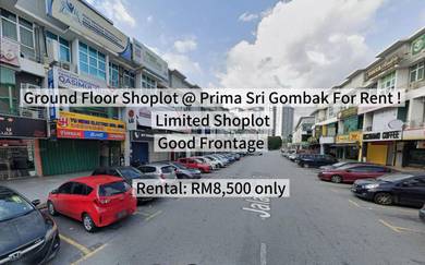 Prima Sri Gombak Ground Floor Shop available for rent !