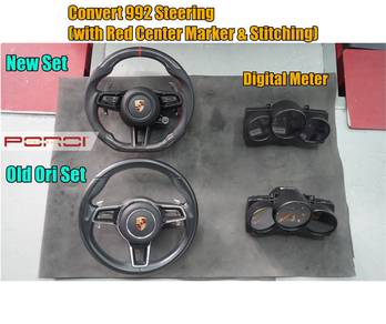 Porsche Cayman 718 steering digital speedometer