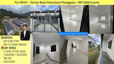 Taman Bukit Damaisari Menggatal • Menggatal • Unfurnished • 3R3B • REN