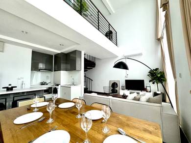 RENT Riverson SOHO Duplex Penthouse 2R2B1C Partly Furnish 1100 sf