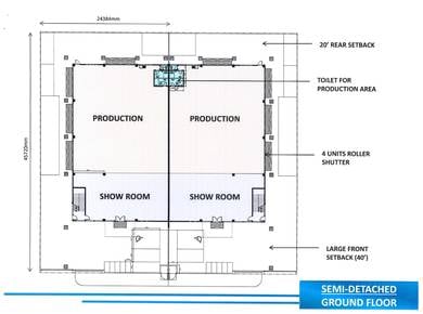 1.5 Storey Factory / Warehouse, Senai Idaman