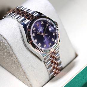 NEW Rolex Datejust 28mm Purple 10 Diamond 279171