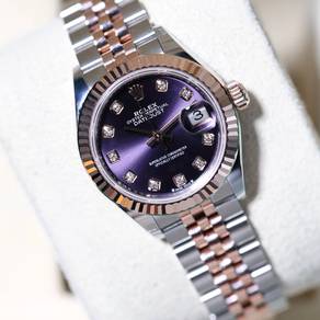 NEW Rolex Datejust 28mm Purple 10 Diamond 279171