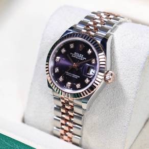 NEW Rolex Datejust 28mm Purple 10 Diamond 279171