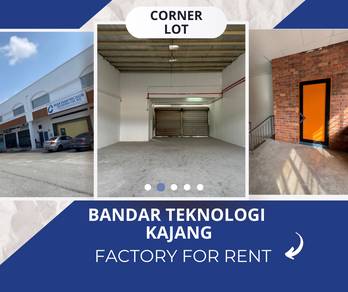 Bandar Teknologi Kajang CORNER Factory 💥 1.5 Storey with Office Space