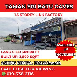Taman Sri Batu Caves Jln Sbc Sri Gombak 1.5 Linked Factory for Rent