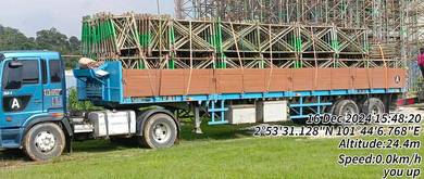 Perkhidmatan lori 20 tan 40 kaki ft feet trailer