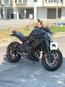 KAWASAKI ER6N ER-6N cantik ALL BLACK CUN TM KLANG