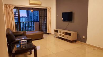 [FULLFURNISH NEWPAINT FRIDGE+WASHER] Anjung Hijau Greenfield Apartment
