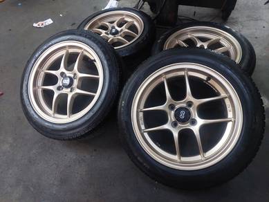 Rim 15 ENKEI CPS2 Siap tayar BEZZA AXIA MYVI VIOS