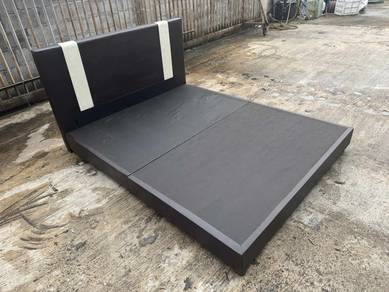 Katil Queen Bed Frame Leather Divan