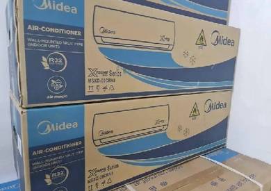 2hp Midea R32 Aircond Baru Free Pasang M787