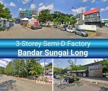 Budiman Business Park, SUNGAI LONG, Semi-D Factory, Tenanted RM20K/mth