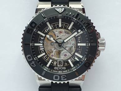 EPOS SPORT DIVER Skeleton 43mm Auto CERAMIC BEZEL