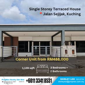 Brand New Single Storey Terrace Corner House at Jalan Sejijak, Kuching