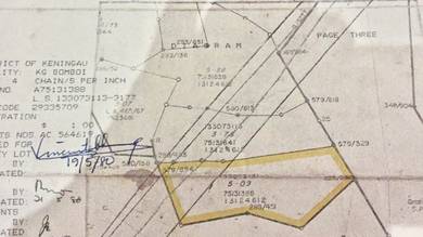 Tanah NT 5.09 Ekar untuk Dijual – Hill View, Keningau