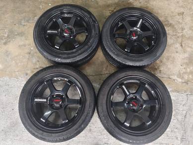 Rim second 15 Te37 sonic siap tayar vios myvi saga