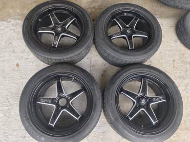 Sport rim second 18 lenso ori siap tayar hrv acr30