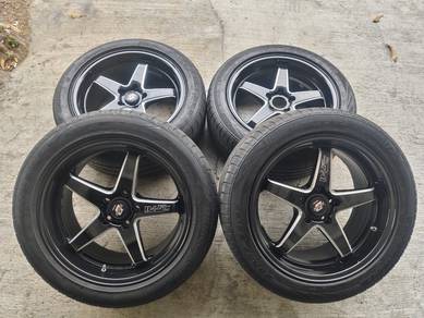 Sport rim second 18 lenso ori siap tayar hrv acr30