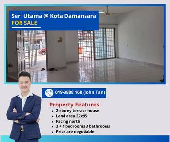 (22x95 / NEGOTIABLE) Kota Damansara @ Seri Utama 2sty House