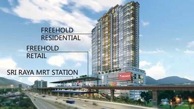 Partly Furnished Saville Cheras High Floor Link Mrt 2 room Condo Batu9