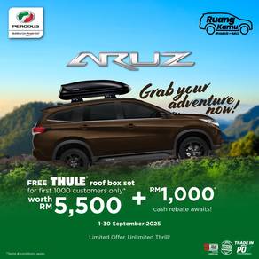 Perodua ARUZ 1.5 AV 2025 FREETHULEROOFBOX STOK LJU