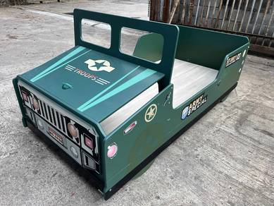 Green Army Katil Single Bed Frame
