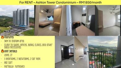 Ashton Tower Condominium • Kolombong • Partially Furnished • 3R2B2C