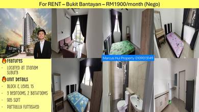 Bukit Bantayan • Inanam • Partially Furnished • 3R2B • RENT