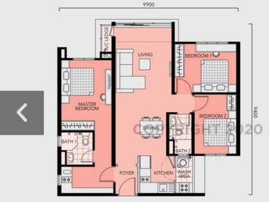 689sqft Residensi MH Platinum 2, Setapak Jaya, Kuala Lumpur