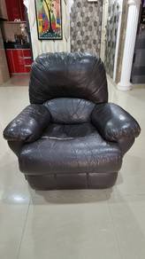 Single Leather Recliner Sofa