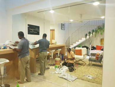MIRROR INSTALL l pasang cermin dinding anda l