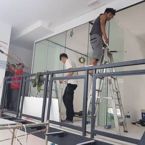 PASANG GLASS WALL ANDA l install dinding kaca l