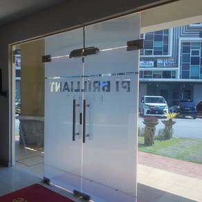 FROSTED STICKER INSTALL l pasang pelekat kabur l