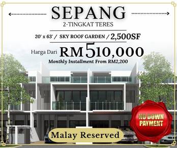 DOUBLE STOREY l ROOF TO GARDEN l 30K CASHBACK l Sepang Double Storey