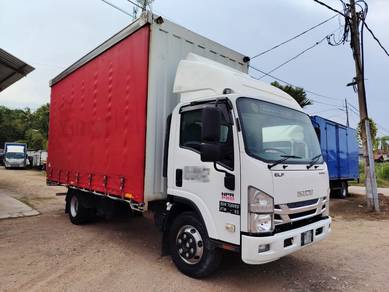 Isuzu NPR81UKH Curtainsider Enjin Hijau Box