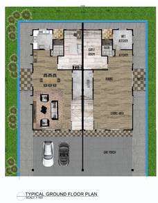 BRAND NEW Semi-Detached House @ Taman Arena Fasa 4 Labuan