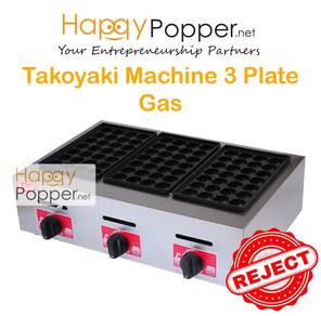 Mesin Takoyaki Machine Electric 3 Plate New Reject