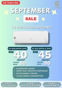Aircond Inverter LG pemasangan percuma