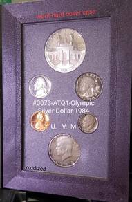 Olympic Silver Dollar 1984 wout soft cover