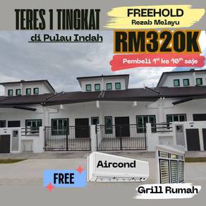 Pulau indah teres 320k 20x70 Freehold