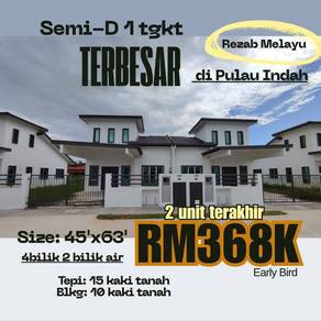 Pulau indah teres 320k 20x70 Freehold