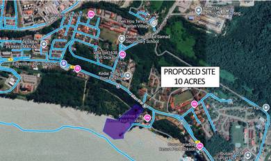 10 Acre Non Bumi Beachfront Below MV Commercial Building Land in PD