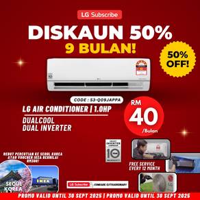 Aircond LG Inverter Pemasangan Percuma Kluang
