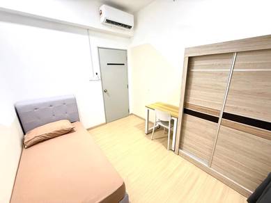 1 Min Walk to MRT, Fully Furnished Single Room, You City 3, Cheras B9