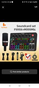 F999X Soundcard+ Mic M999 Fullset