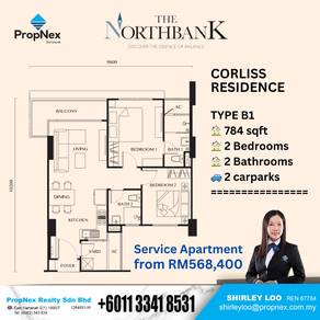 2 Bedrooms 2 Carparks Apartment at The Corliss Residence, Northbank