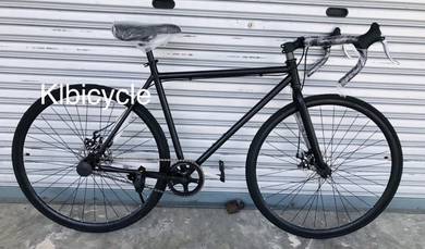 Fixie Road Bike 700C Racing bicycle disc basikal